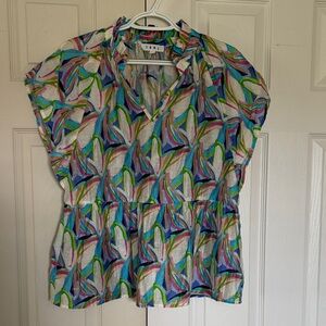 THML Multicolor Abstract Blouse